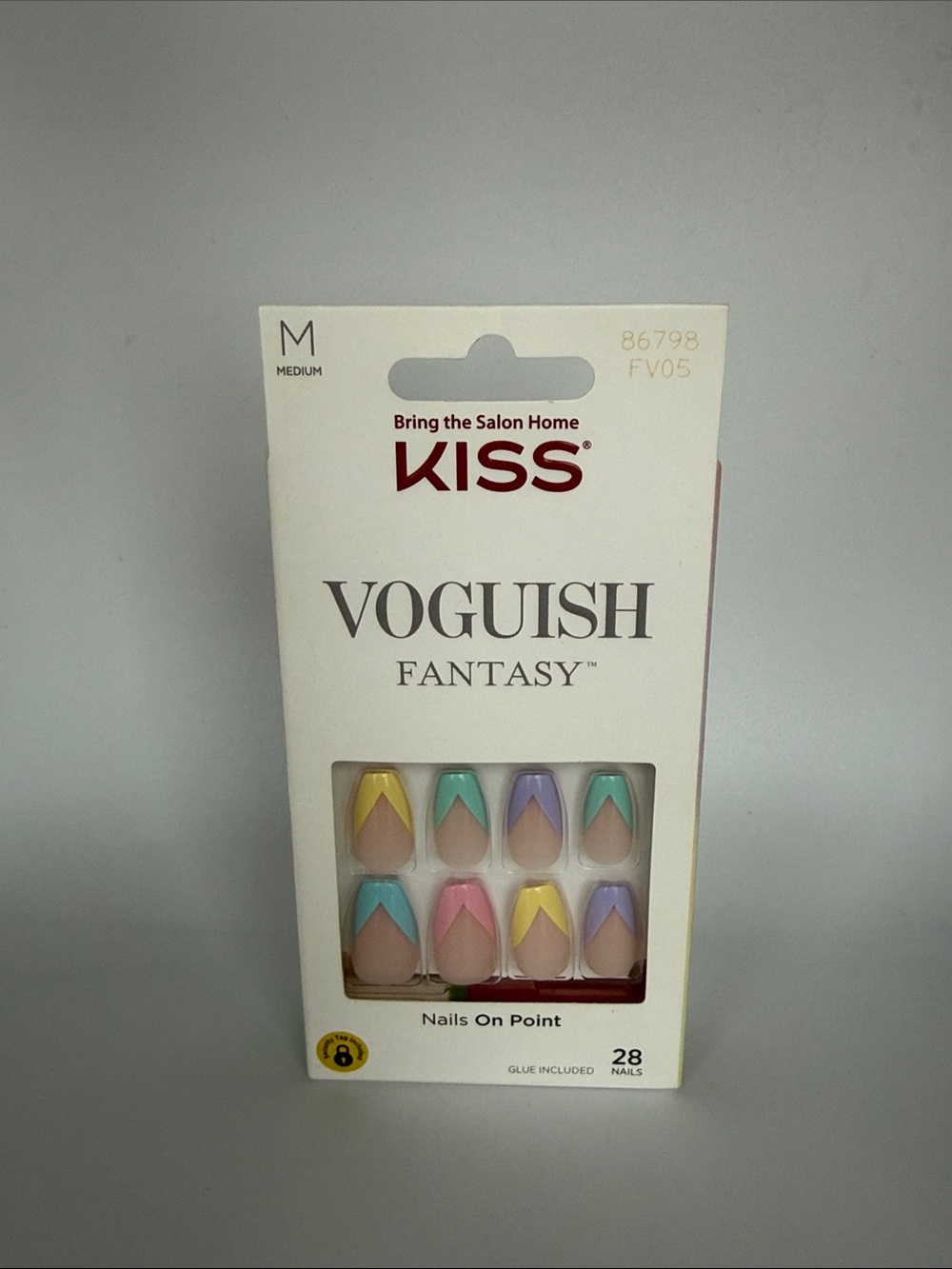 KISS Voguish Fantasy Press-On Nails – Pastel Multicolor BNIB